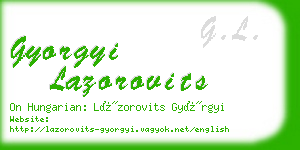 gyorgyi lazorovits business card